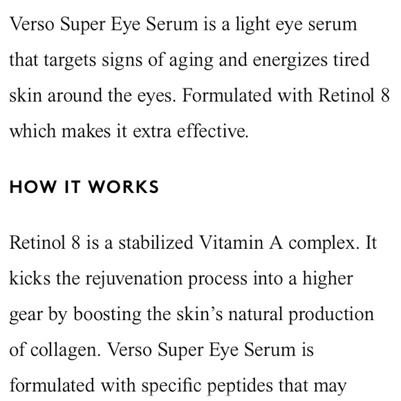 VERSO Skincare Super Eye Serum with Retinol 8 - Picture 4 of 5